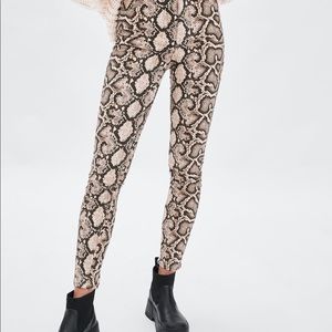 Zara snakeskin pants